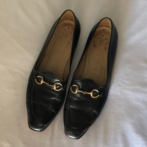 Vintage Gucci Horsebit Black Loafers